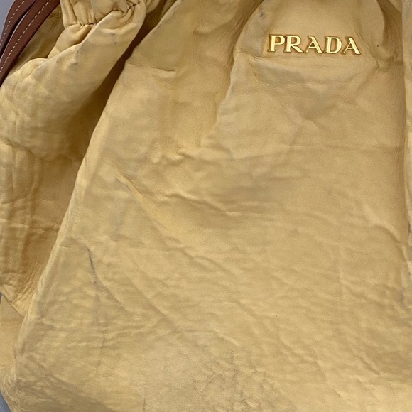 PRADA Yellow Drawstring Napa tote - Picture 5 of 12
